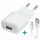 Forever hálózati töltő USB 2A TC-01 + kábel iPhone Lightning-hoz