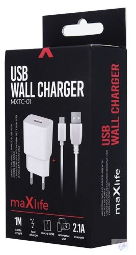 Maxlife Hálózati töltő + Usb-c Kábel