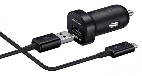 Samsung Autós gyors töltő szett MIcro USB 18W Fekete